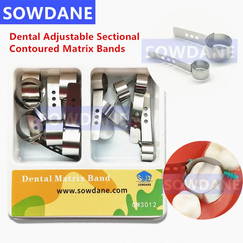 New Dental Adjustable Matrix Band Sectional Contoured Matrice Matrices Dental Strip Cervical Matrices Material