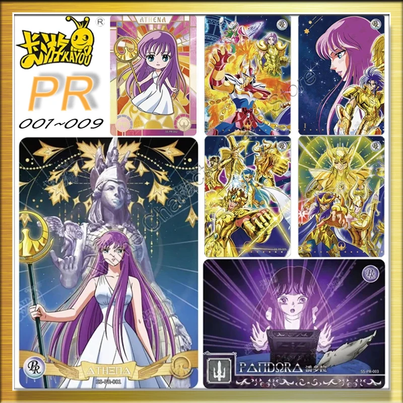 Kayou Saint Seiya Card PR Full Series No.001-009 Anime Character Athena Pegasus Poseidon Rare Collection Card Kids Hobby Gift