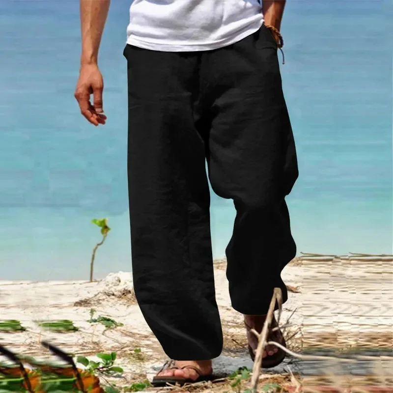 King Billion Men's Trousers Linen Cotton Blend 4
