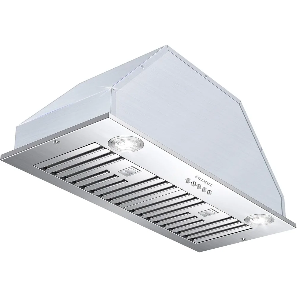 Range Hood Insert 30 Inch, 800 CFM Range, Ultra-quiet Insert ,3-speed Vent, Ducted/Ductless Insert, Stainless Steel Built In