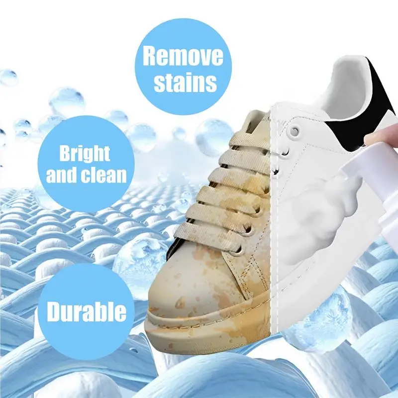 Shoe Cleaner Spray 100ml White Shoes Cleaning Spray Effective Multifunctional Foam Dirt Remover Spray For Mesh Canvas Basketball