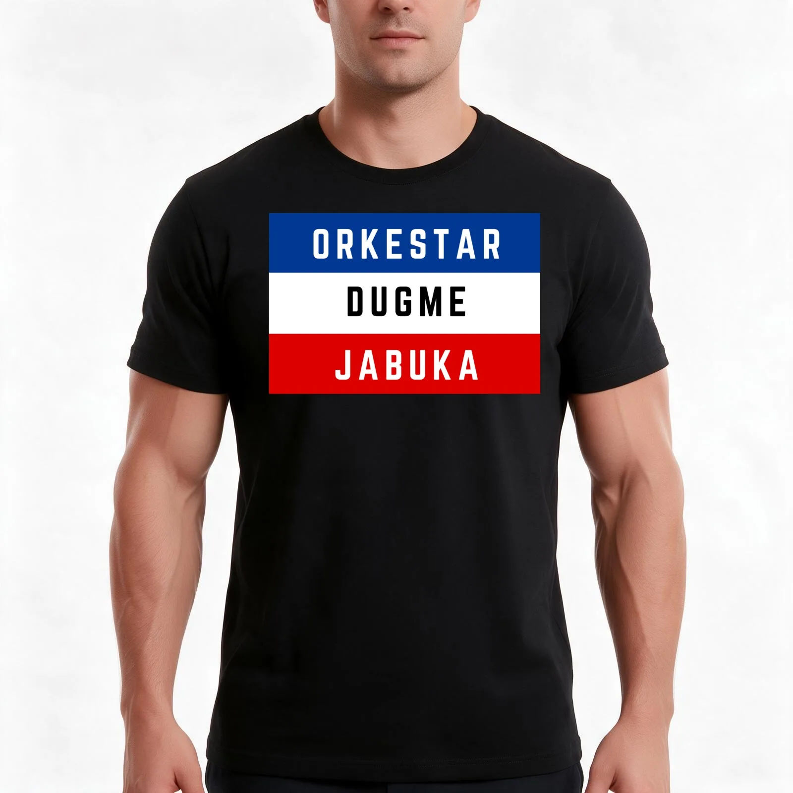 Yugoslavian Flag - Bijelo Dugme, Plavi Orkestar, Crvena Jabuka Balkan T-Shirt, Summer Casual Cotton Tee, Vintage Graphic Print