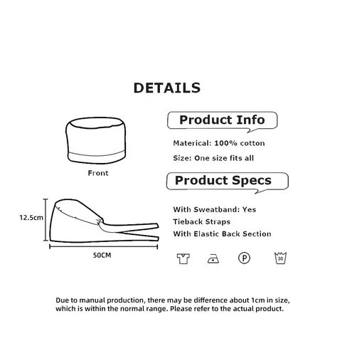 Imagen 2 del producto Gorro quirúrgico médico ajustable Unisex, gorro de médico para enfermera, gorro de cirugía para clínica Dental, gorro multiusos bonito para mujer, gorro para fregar el polvo