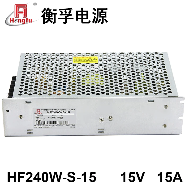 Factory Produce Hengfu HF240W-S-15 Power  Charger  AC 220V Transfer DC15V 15A Laser Industry Switching Power supply