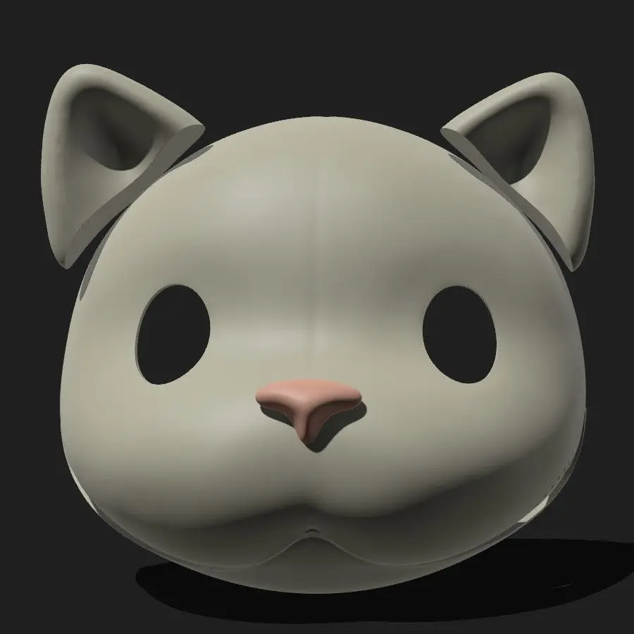 New Kemono Base Mask Realistic Movable Jaw Beast Costume Doll Style Small Cat Skull DIY Accessorie Send Gift Hinge Screws