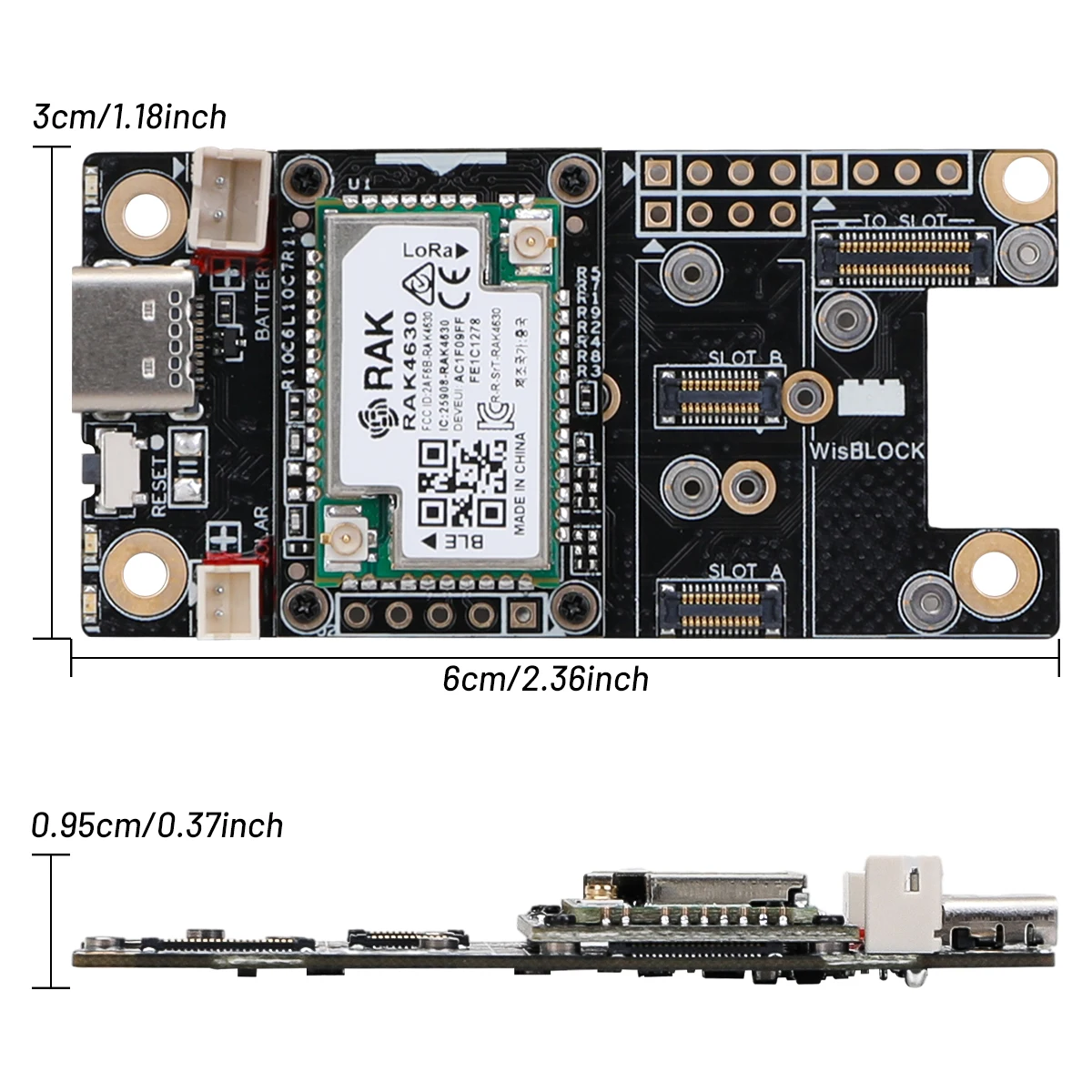 RAK4631 Meshtastic Meshcore Kit for LoRaWAN Wireless SX1262 868MHz 915MHz LoRa Module RAK19007 Base Board with Lora Antenna image 4