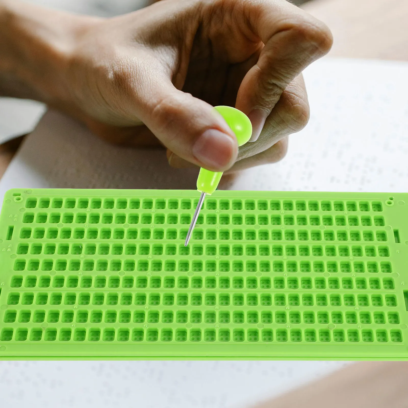 

1Set Braille Writing Portable Integrated Pen Design for Visually Impaired Users Educational Aid Braille Alphabet