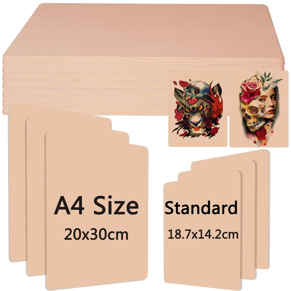 

20/15/8/5/1PCS Tattoo Practice Skin A4 Size/Standard Size Tattoo Fake Larger Training Skin for Permanent Makeup Tattoo Accessory