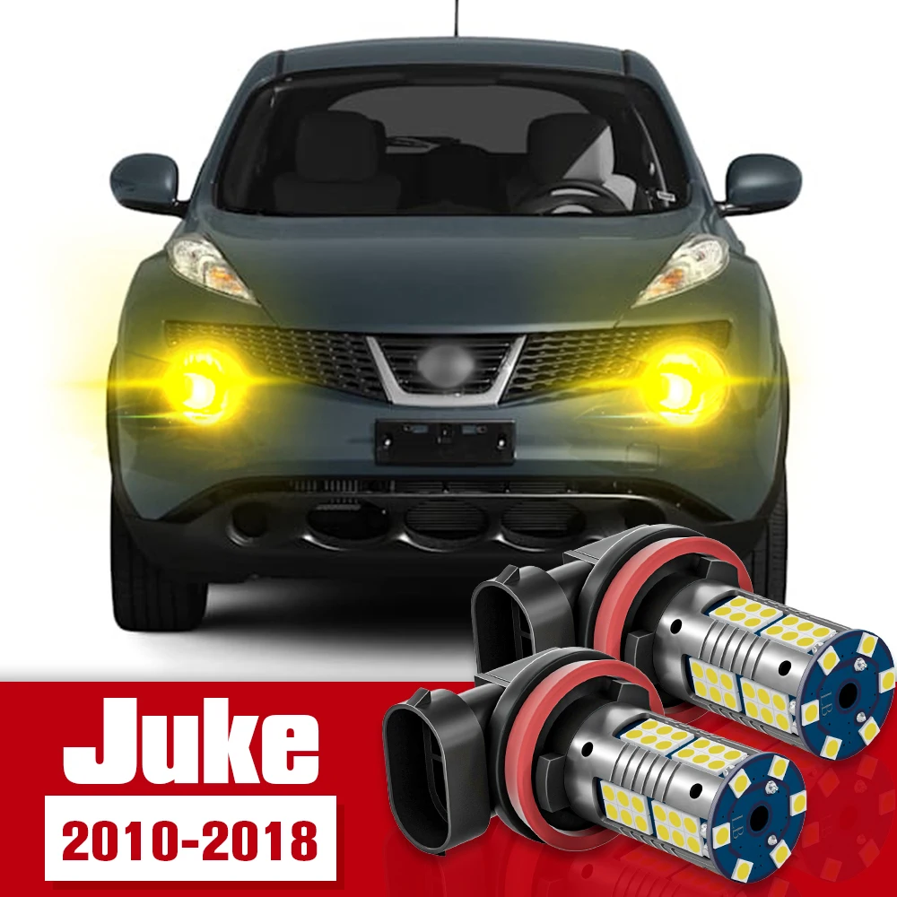 

2pcs Front Fog Light Accessories LED Bulb Lamp For Nissan Juke F15 2010-2018 2011 2012 2013 2014 2015 2016 2017