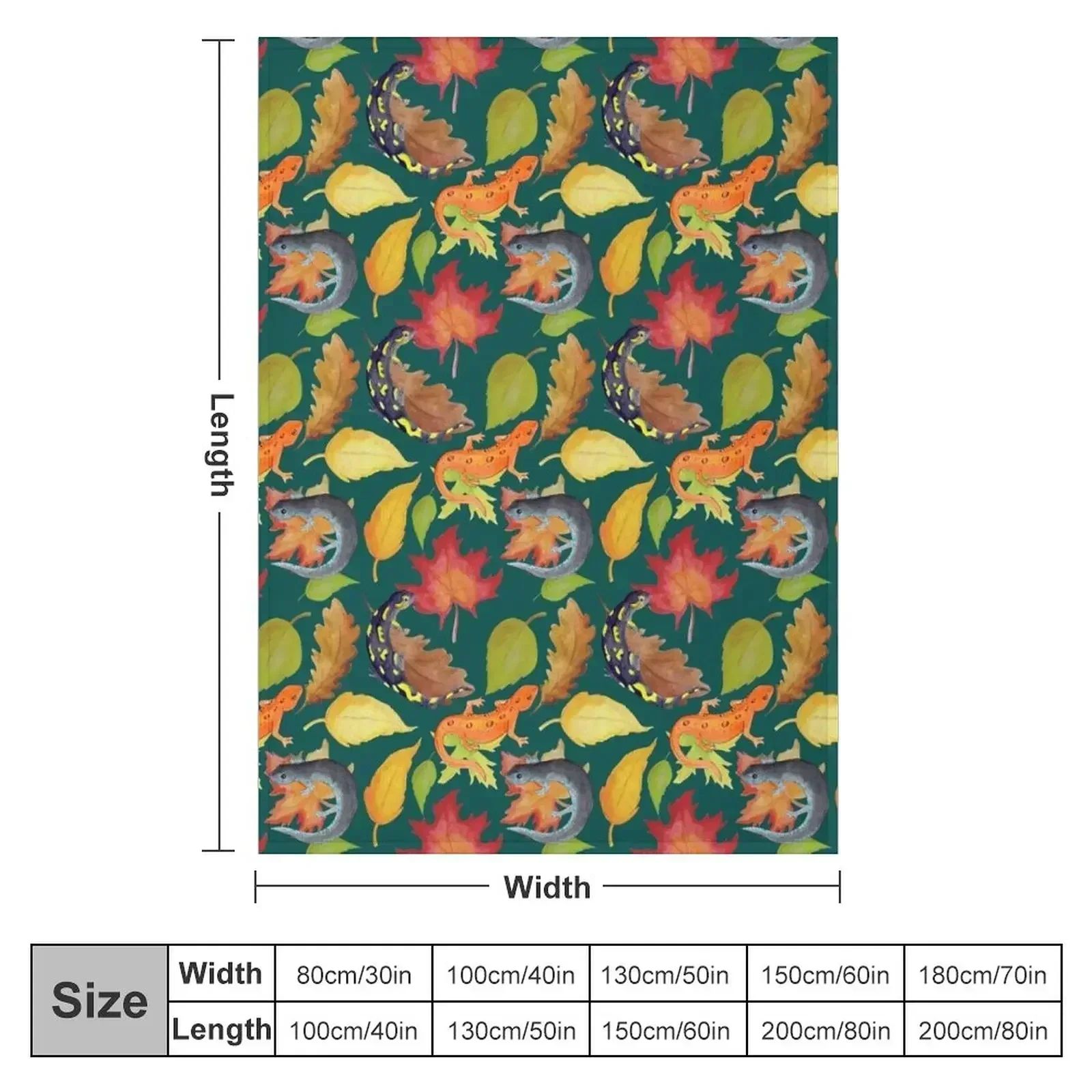 Salamander Leaves Watercolor Pattern- Dark Green Throw Blanket Comforter Luxury Throw Fashion Sofas Blankets