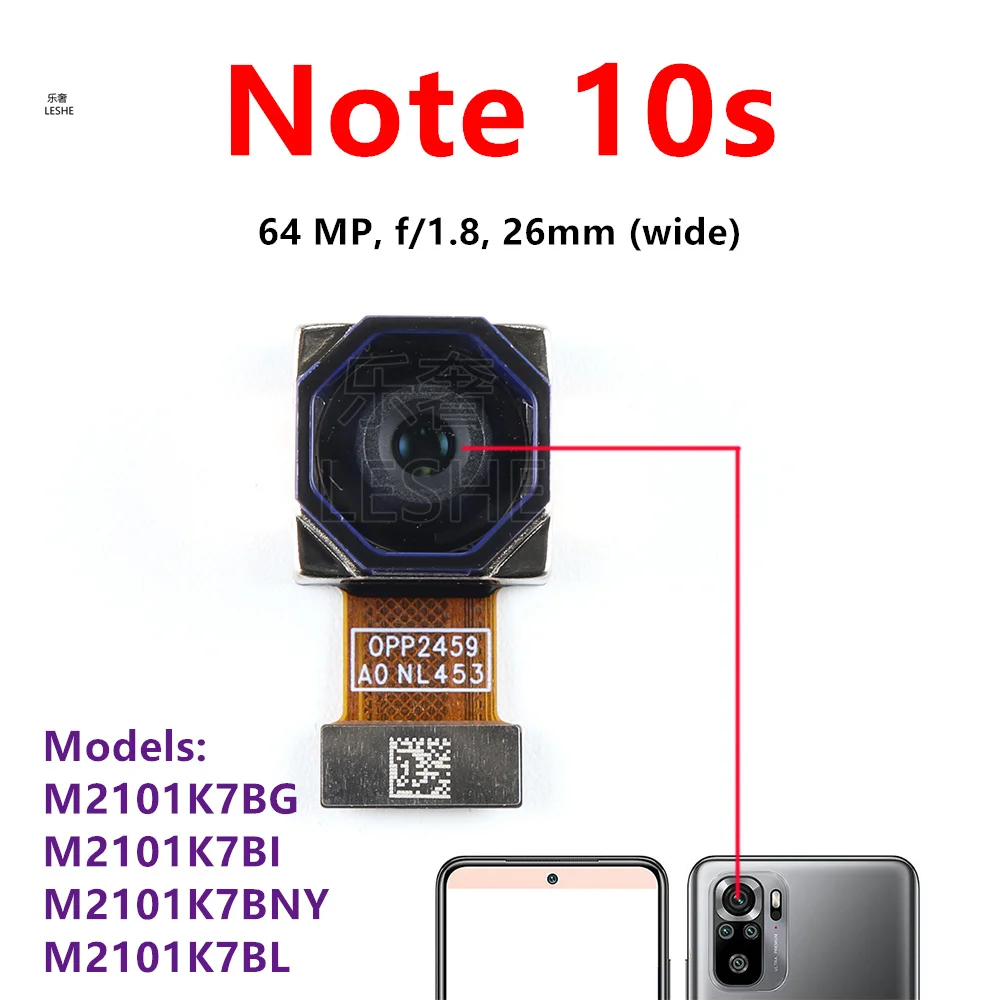 

64MP Main Back Camera For Xiaomi Redmi Note 10S Rear Camera Module Smartphone Repair Parts M2101K7BG