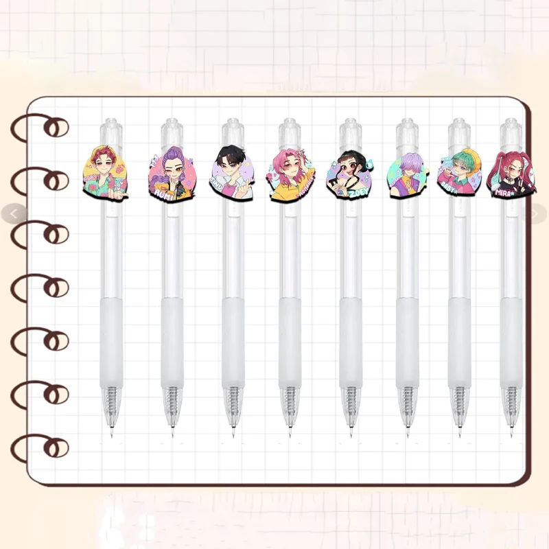 قلم شيطان الصيادين لـ K-Pop قلم أسود للطلاب يأخذ لعبة رسم الامتحان أنيمي الكرتون الشكل القرطاسية لوازم الدراسة هدية للأطفال #1