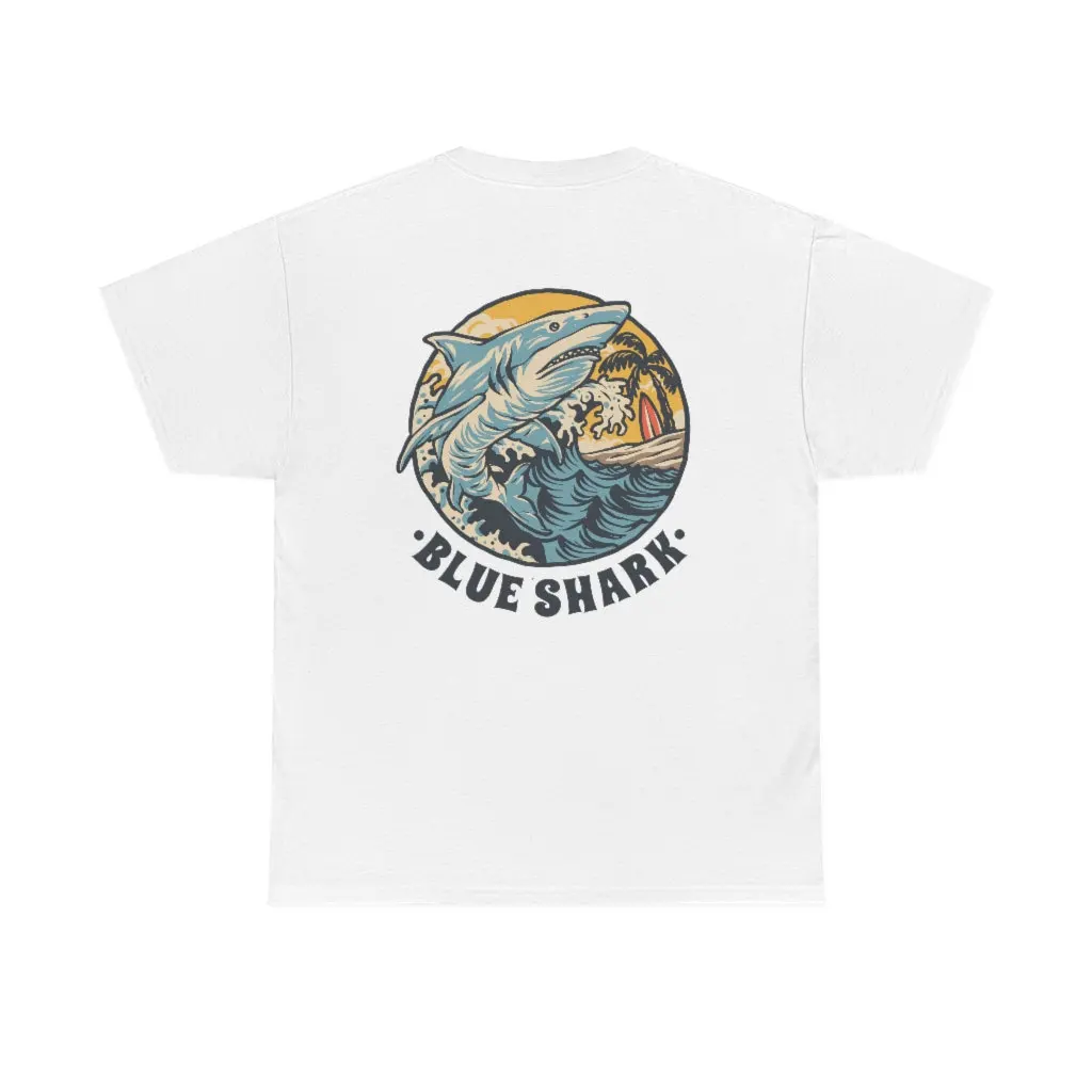 Blue Shark In The Sea Print T Shirt Female Summer Fashion Clothes Street Breathable Short Sleeve Casual T-Shirts Women