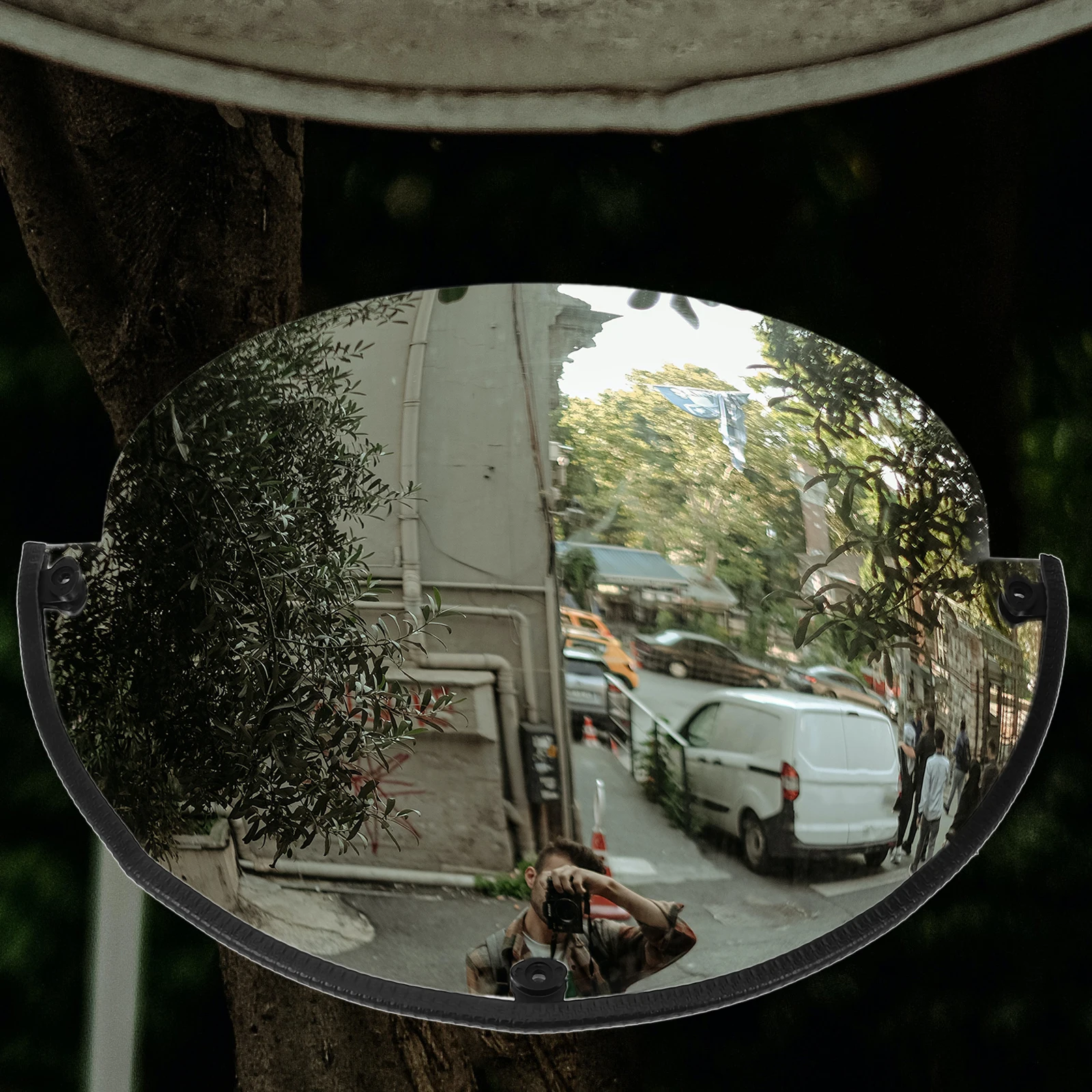 

16cm Lightweight Convex Outdoor Wall Garage Parking Assist Driveway Road Corner Safety Mirror for Home