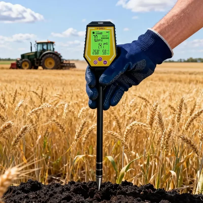 WAP01 New High Accuracy Soil Tester PH EC Moisture Sunlight Air Humidity Temperature Meter for Gardening Farming