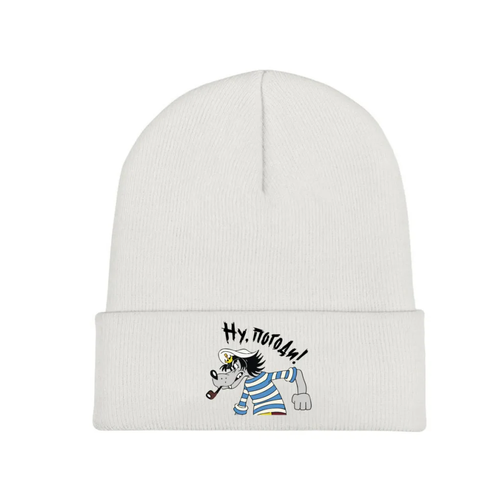 Nu Pogodi Well Just You Wait Wolf Hare Skullies Beanies Caps Smoking Knitted Winter Warm Bonnet Hats Unisex Ski Cap