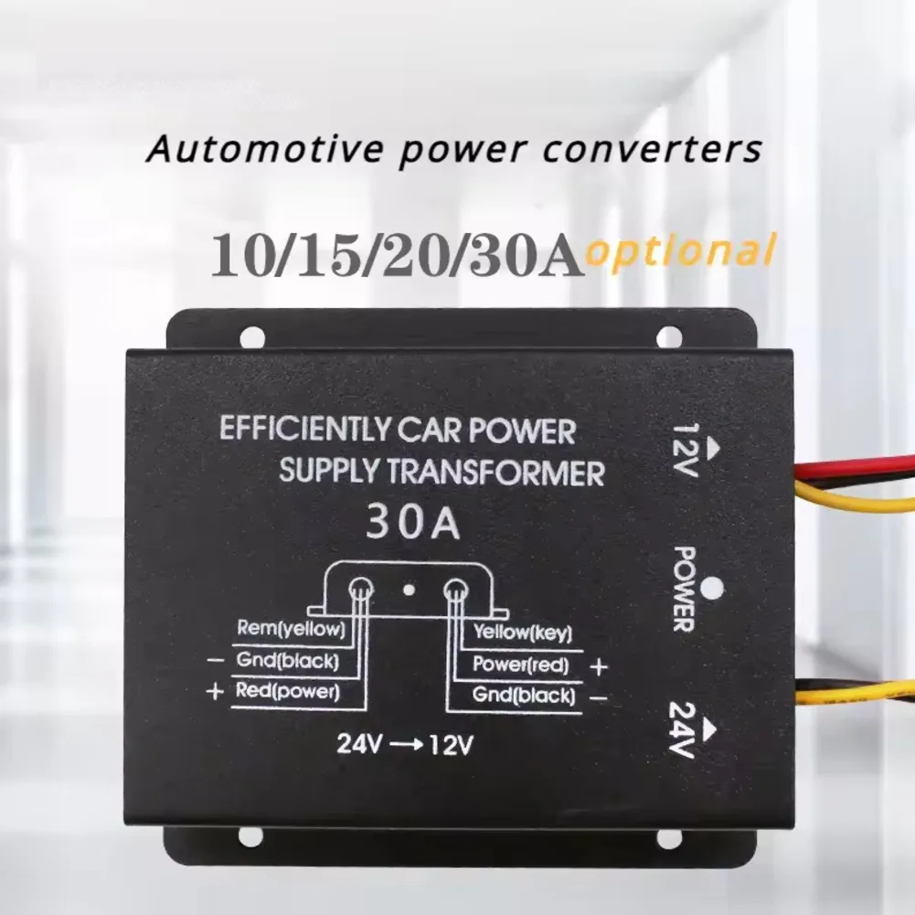 24V To 12V Car Power Supply Converter Step-Down Inverter 10A 15A 20A 30A Step Down Module Adapter For Truck RVs SUV