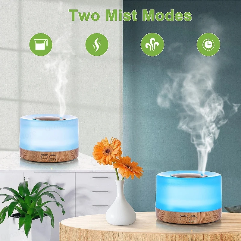 Wood Grain Aromatherapy Humidifier Bedroom Tabletop 700ml Large Capacity Aromatherapy Machine Silent Aromatherapy Machine