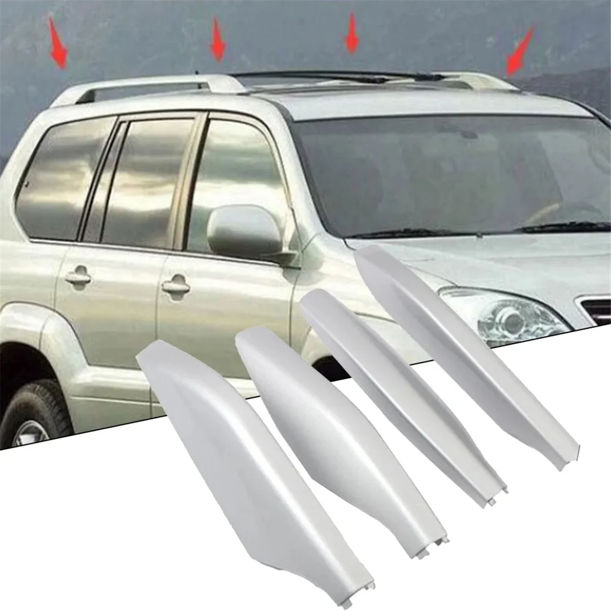

New_4 шт. чехол для багажника на крышу автомобиля для Lexus GX470 2003-2009 гг.