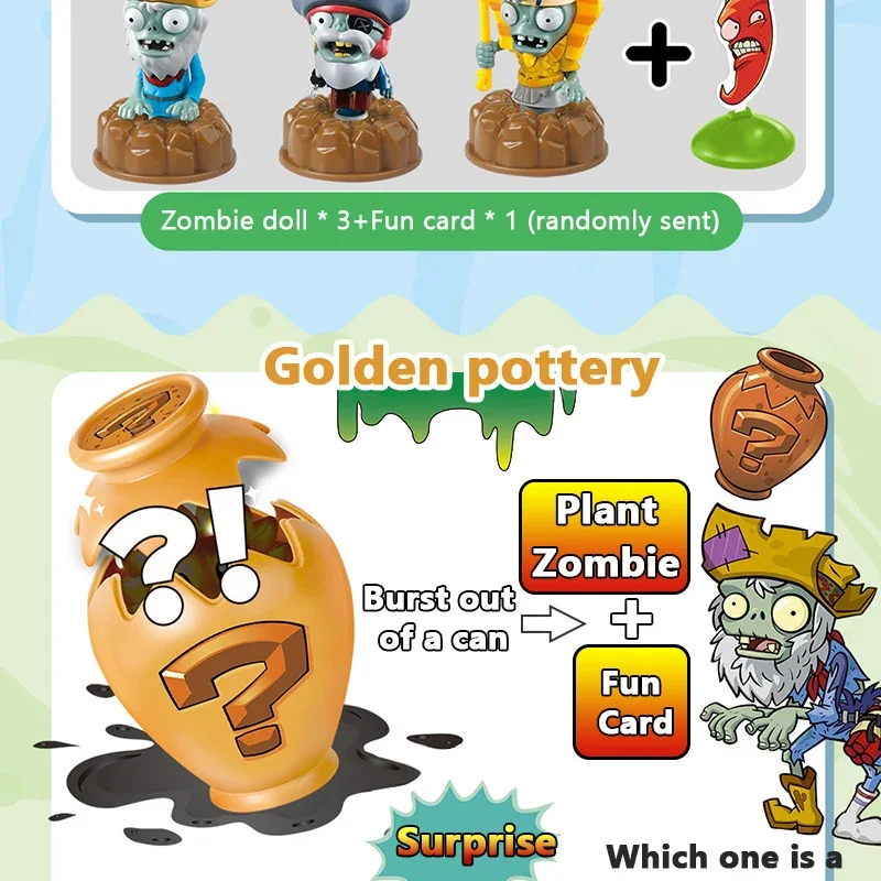 Echte 12-Stil-Pflanzen VS Zombies 2 Überraschungsbox-Glas-Set Spielzeug Peashooter Sonnenblume Pharao Zombie-Spiel Figur Puppe Kinder Geschenke – Detail 7