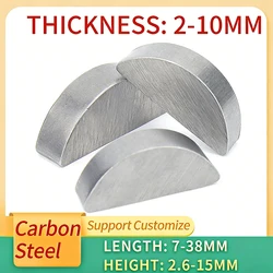 2/5/10/20/50Pcs M2 M2.5 M3 M4- M10 A3 Woodruff Keys Metal Flat Semi-circular Half-Moon Bond Key Carbon Steel Support Customize