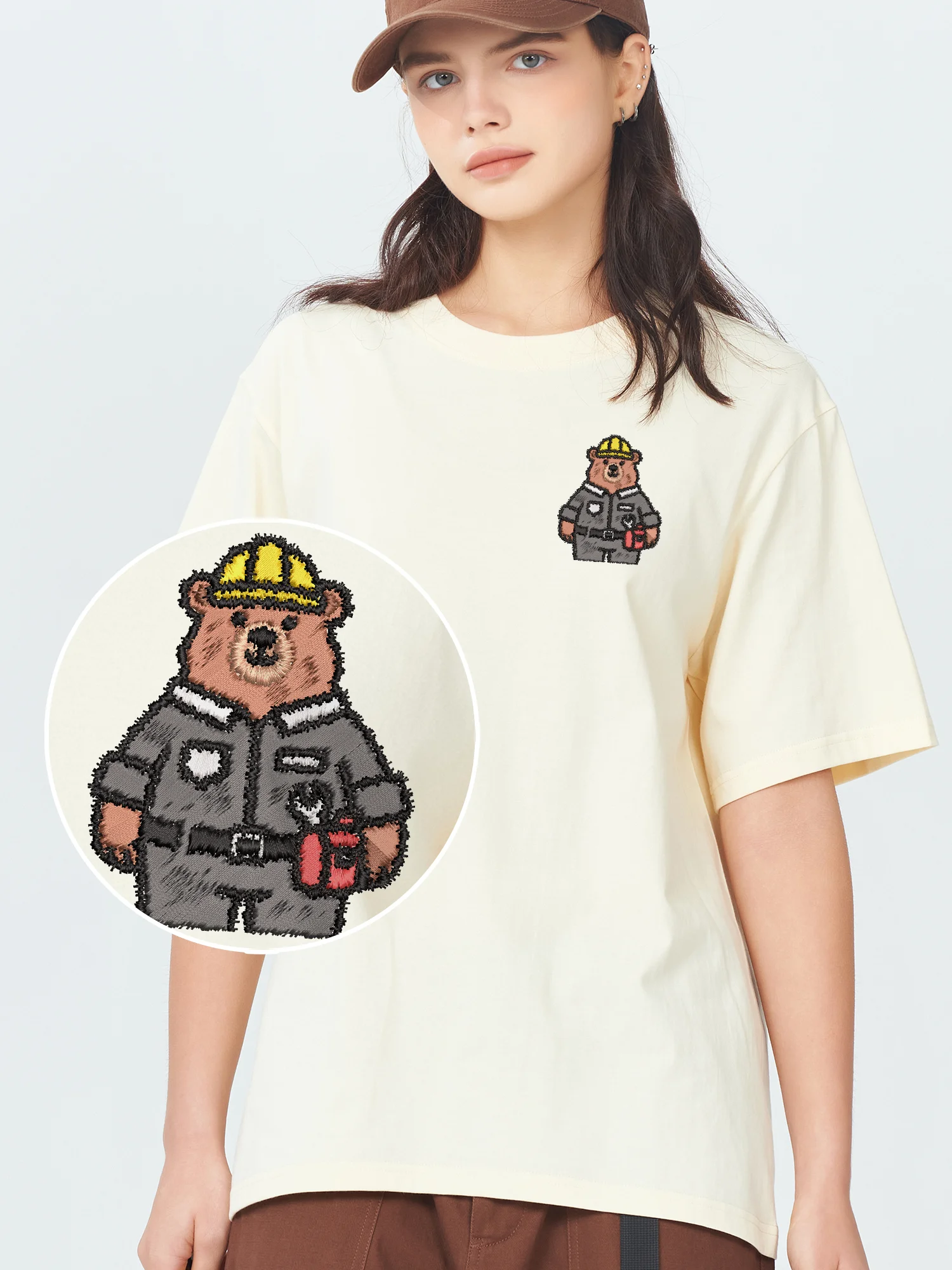 

Newest Bear Repairman Embroidered Cotton T-Shirt Unisex Relaxed Fit Comfort Classic Fashion Embroidery Tshirts ​