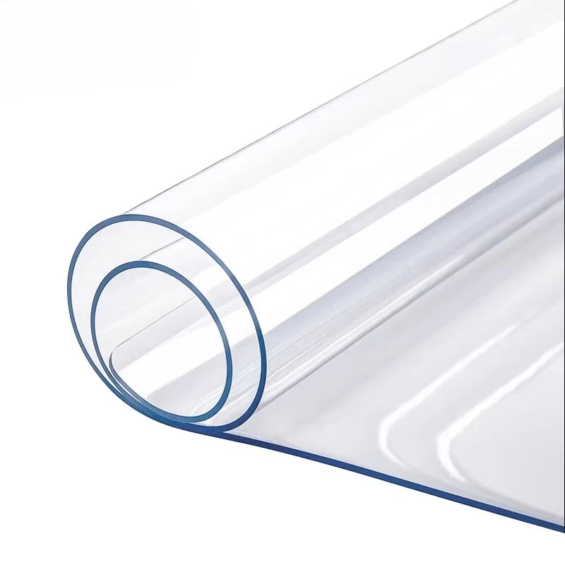 Waterproof, anti-scalding and oil-proof leave-in plastic transparent soft glass dining table rubber mat
