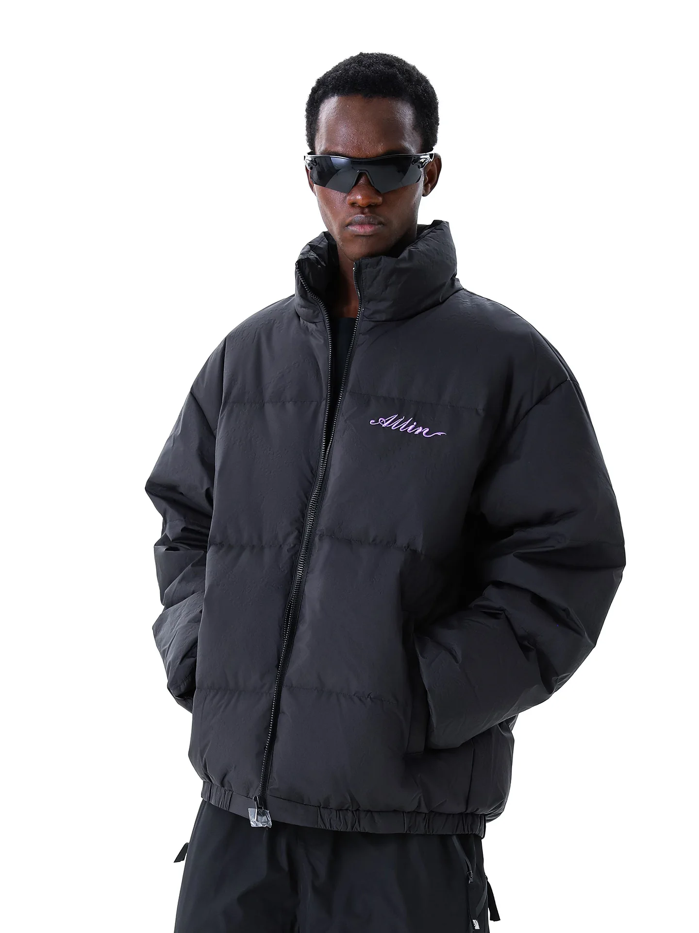 

Мужская короткая куртка-пуховик MMOPTOP: повседневный стиль, воротник-стойка, черная, теплая, модная, брендовая верхняя одежда, объемный фасон, для зимы