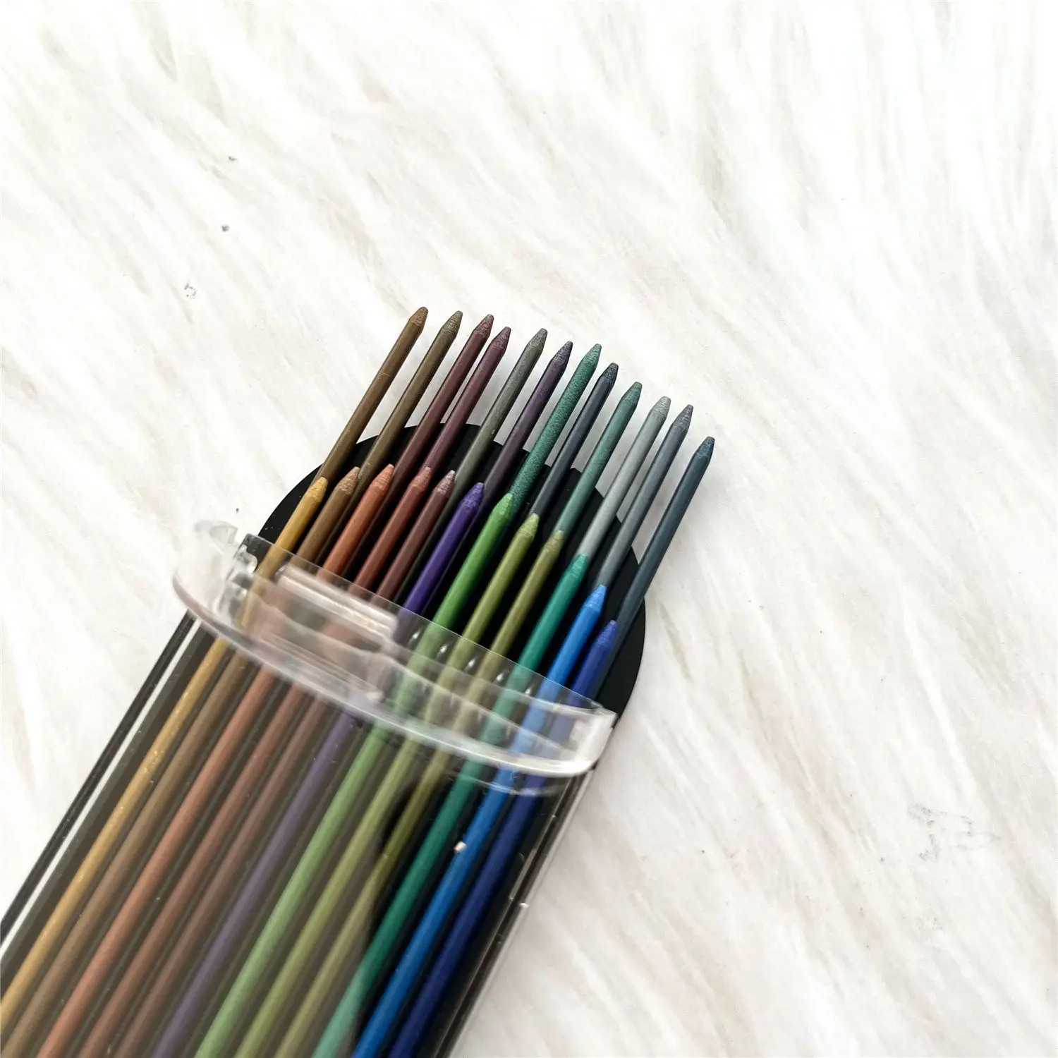 2,0mm Druckbleistift-Set im Retro-Stil, Hautfarbene Bleistiftminen, Ölbasierte Bleistiftminen mit Druckbleistiften für Anime und Manga – Detail 3