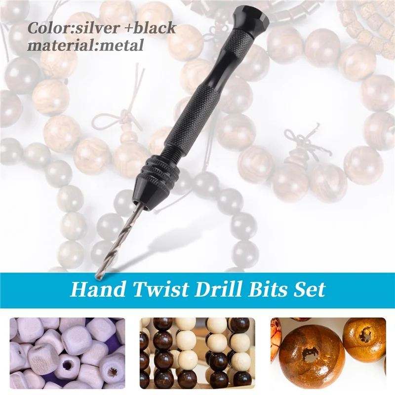 【Flash Sale】Hand Drill Set Precision Pin Vise With 49 Pcs Mini Twist Drill Bits For Model,Diy,Jewelry Making,Multipurpose Rotary