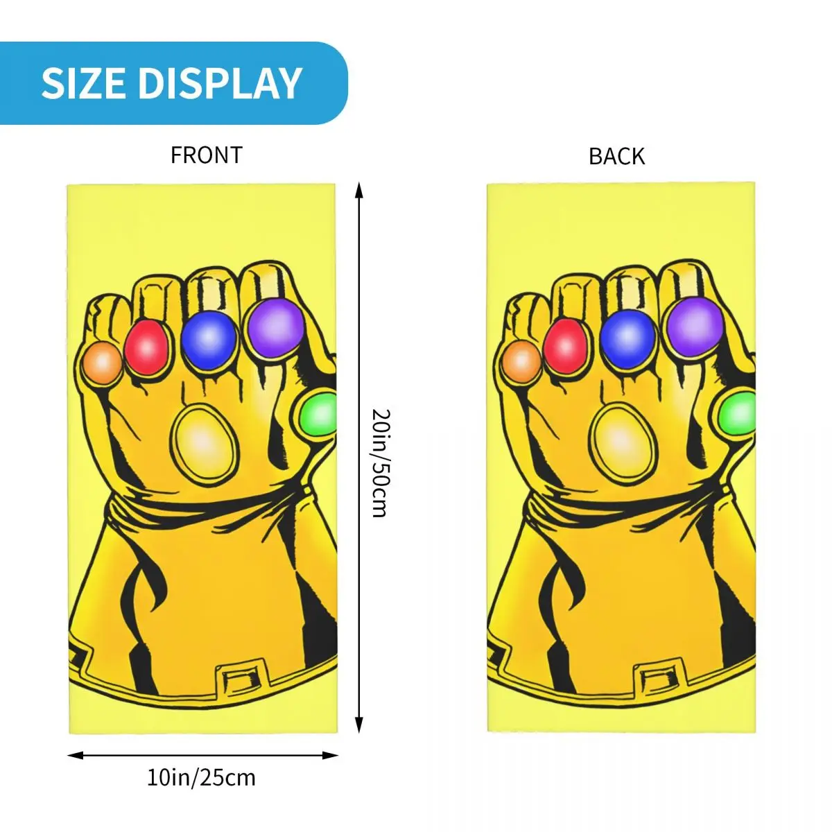 Marvel-Unisex Infinity Gauntlet, Iron Man Bandana, Tampa do pescoço, Motor impresso, Motocross rosto cachecol, ciclismo cachecol, caminhadas, adulto