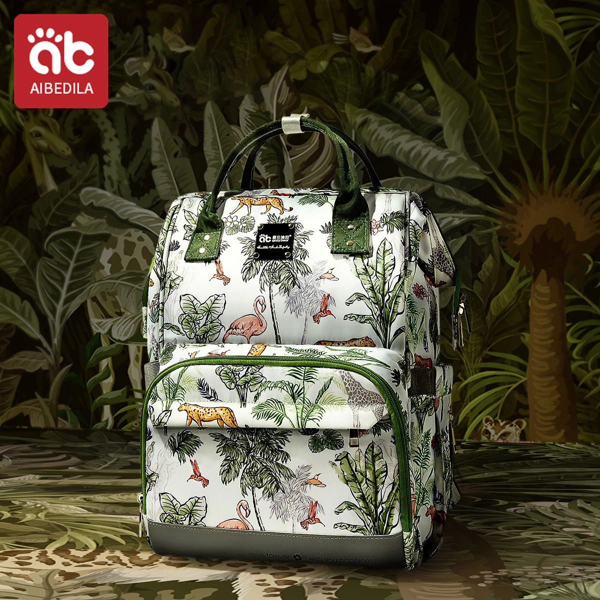 

AIBEDILA Fashion Oxford Shoulder Mother and Baby Bag Mom Outdoor with Baby Insulated Milk Storage Backpack Portable Storage