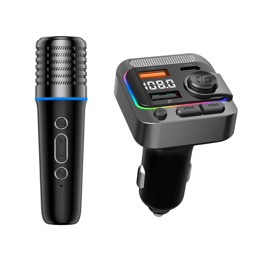 9-26V Karaoke Microphone Car Karaoke System Car Mp3 Player MP3 WAV Playback Wide Voltage 12-24V Transmission Distance 5m