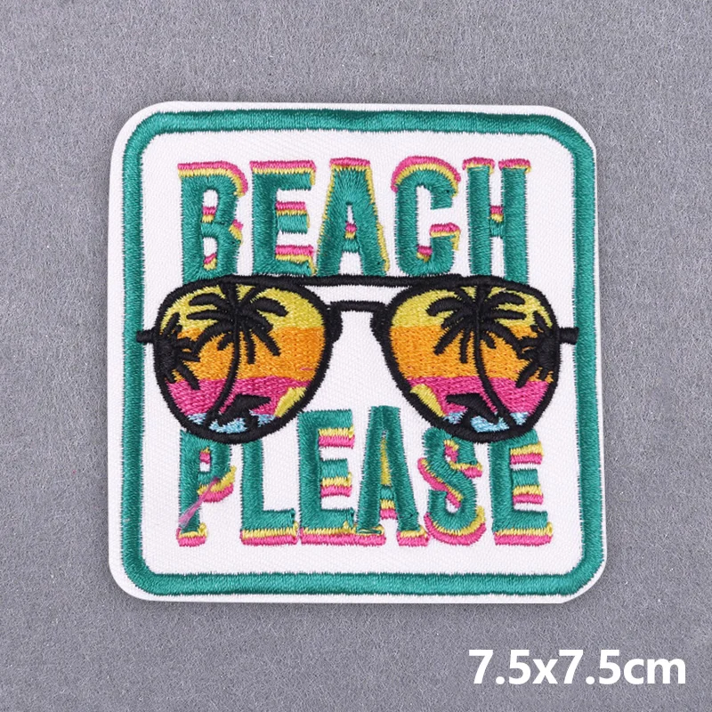 Parche termoadhesivo bordado pelota veraniego para planchar textil - imagen 3