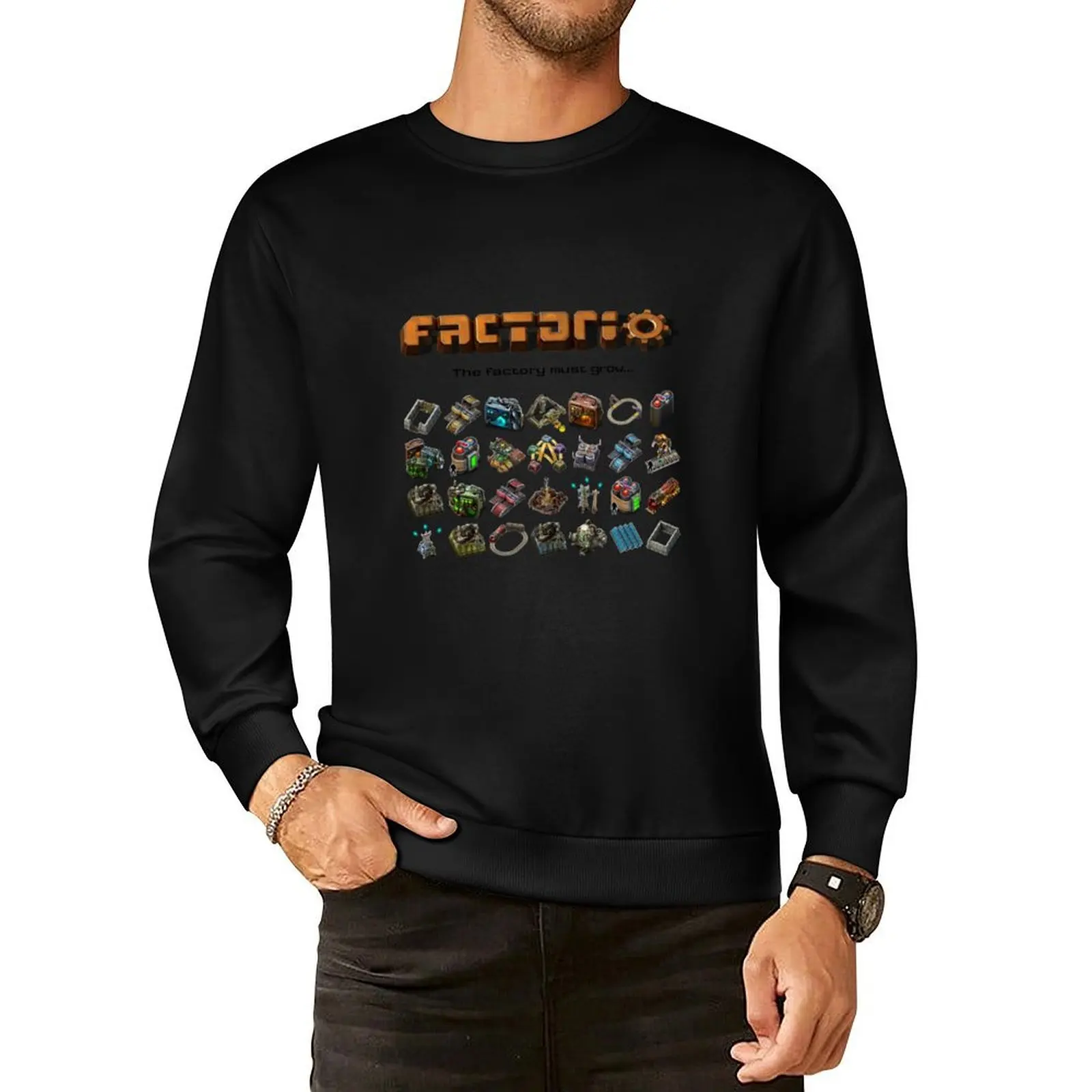 

Factorio, The factory must grow... Pullover Hoodie autumn clothes tracksuit men men's sweat-shirt men's coat anime sweatshirt