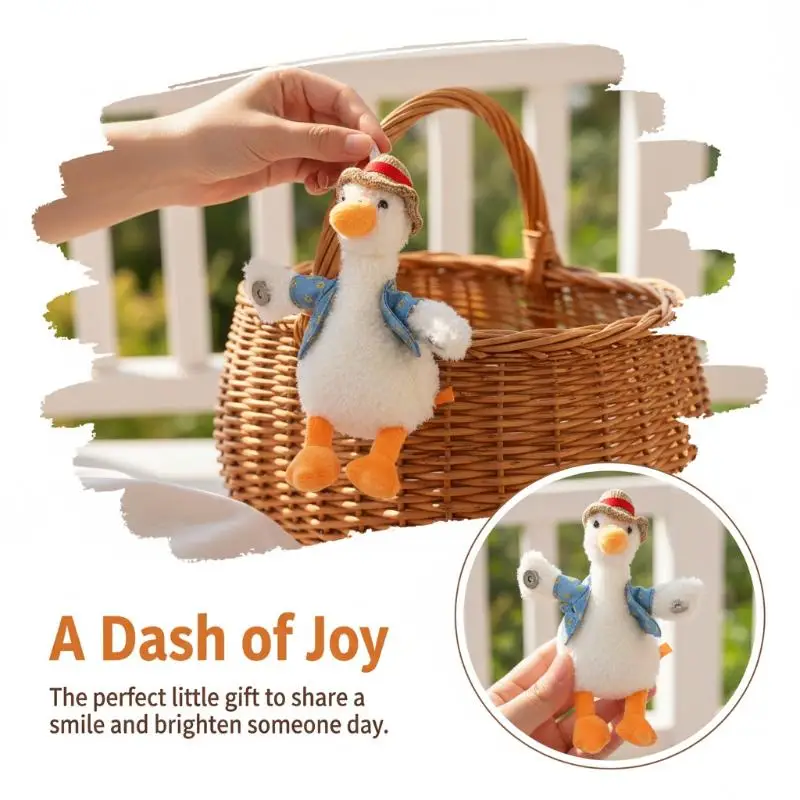 

1PC Cute Duck Plush Doll Car Rearview Mirror Ornament Magnetic Duck Decoration For Motorcycle Electric Scooter Bike Accessories