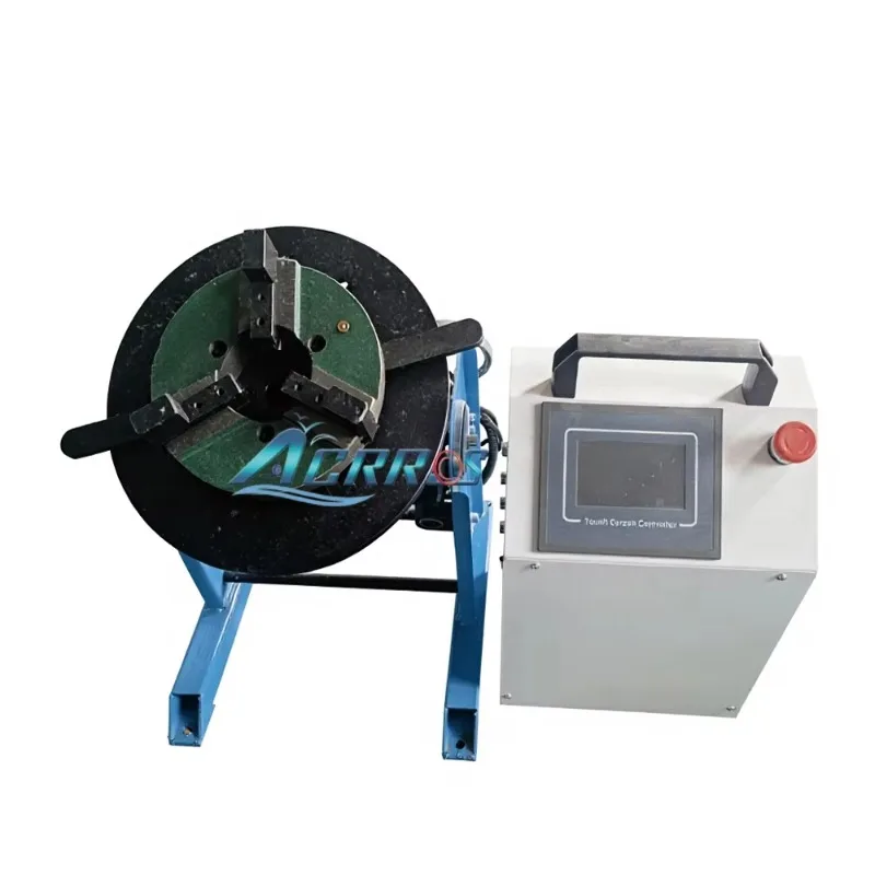 CNC Control Adjust Rotation Speed Welding Positioner Turntable With Chuck And Torch Holder For Welding Flange Tube