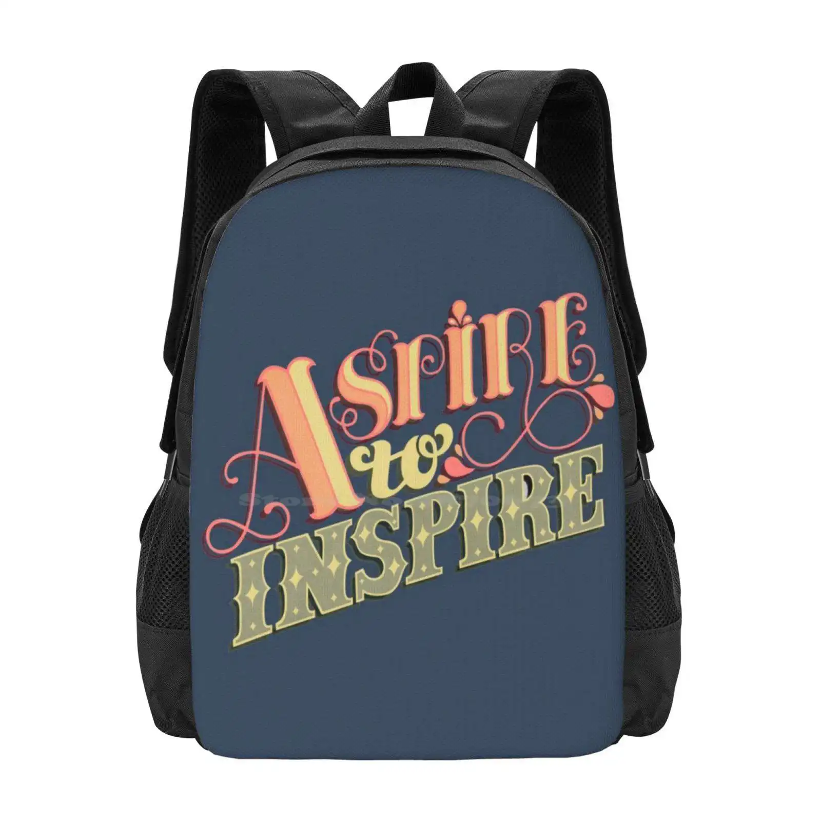 Aspire To Inspire Backpack For Student School Laptop Travel Bag Aspire Inspire