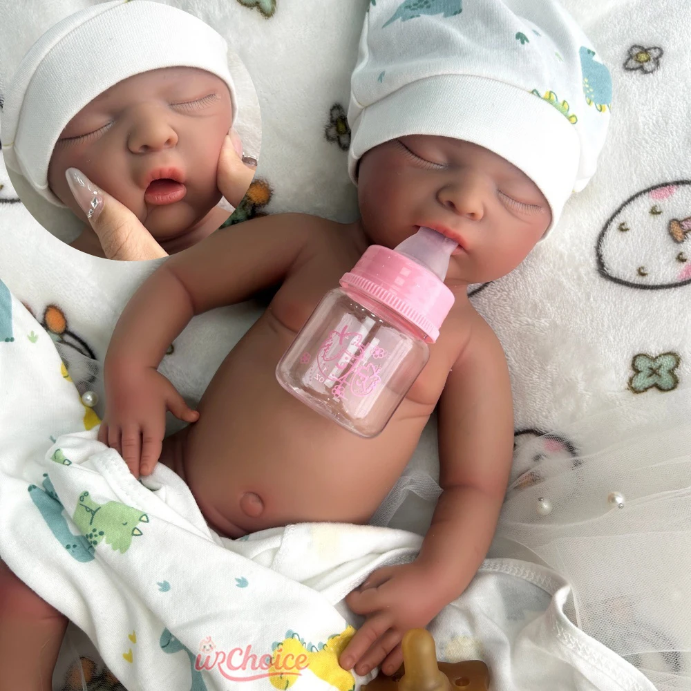 

20Inch Collectible Silicone Reborn Baby Girl with Realistic Weight and Details Open Mouth Doll Designed for Collectors