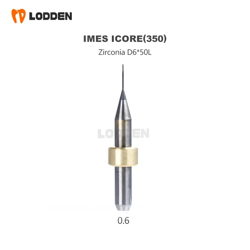 Imes Icore D6 350i PMMA Milling Burs For Cad Caｍ Dental PEEK Zirconia Shank Milling Cutters For Dental Lab dentistry 0.6/1.0/2.5