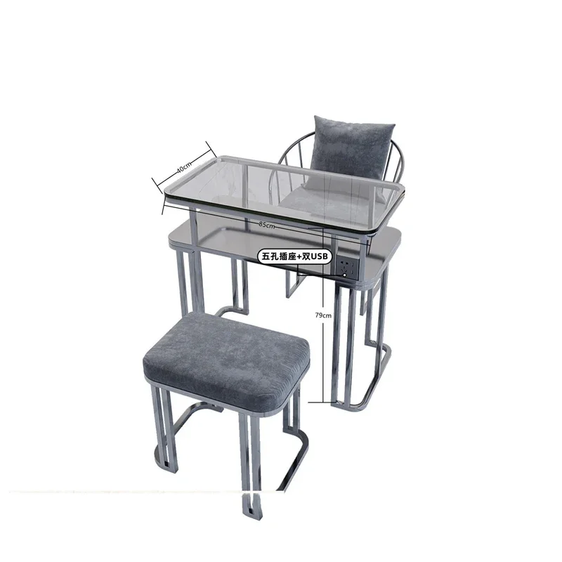 

Modern Manicure Nail Table Cleaner Reception Beauty Professional Nail Table Dressing Tavolo Manicure Salon Furniture BL50NT