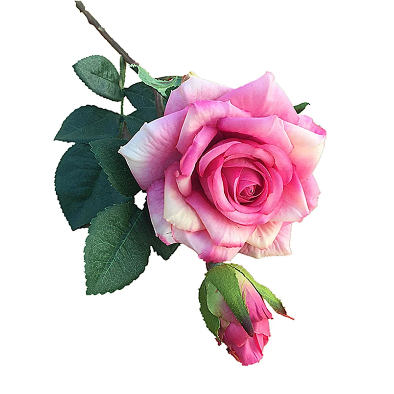 Künstliche Blumen, große rosa Seidenrosen, neuer wunderschöner Zweigkranz, Dekoration für Hof, Zuhause, Zimmer, Hochzeit, künstliche Pflanzen, Festival-Blumenstrauß, Geschenk – Detail 8