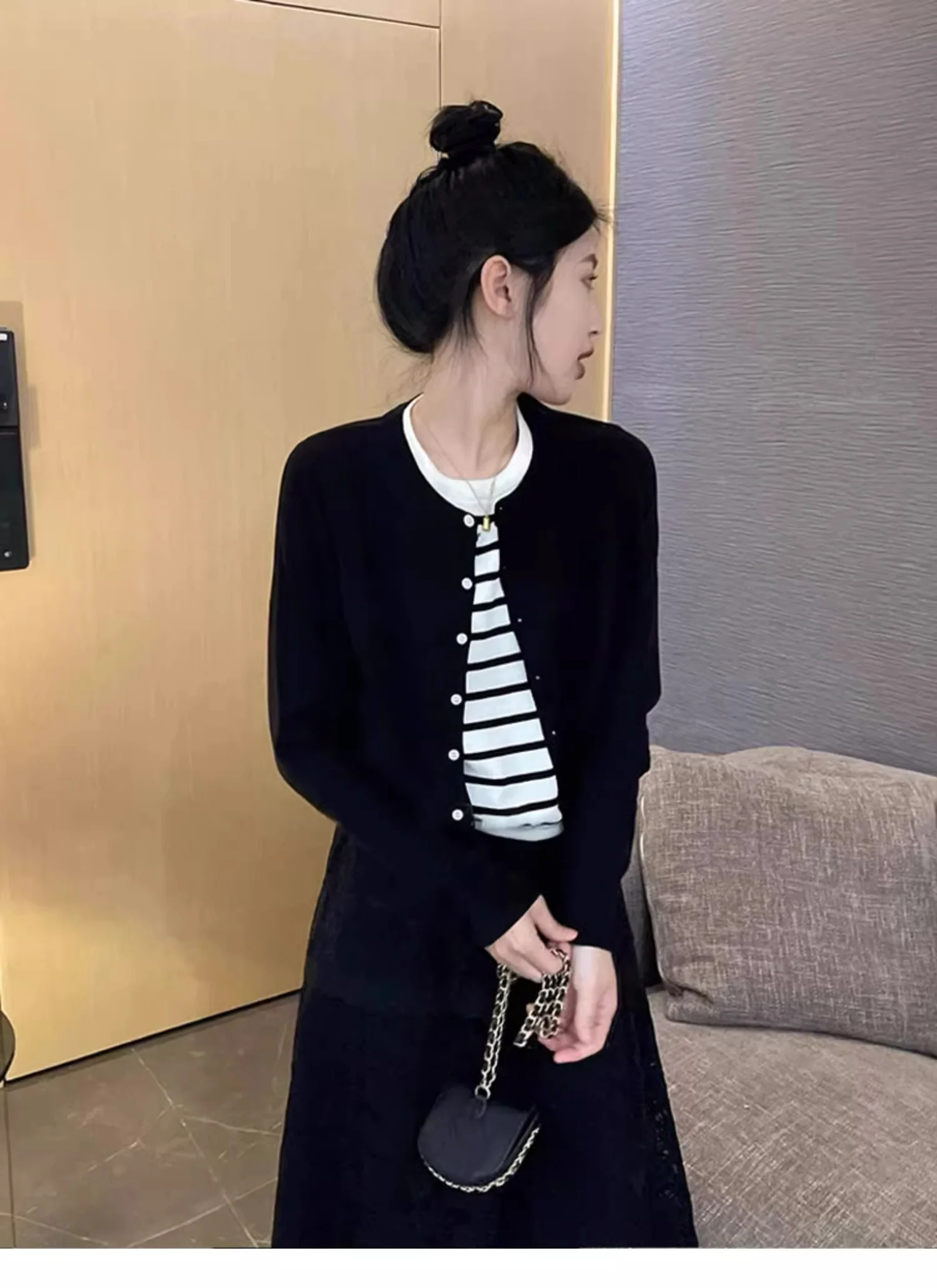 

Cardigans Blue Sweaters Womens Autumn Western-Style Leisure Exquisite Ladies Layered Patched Ethnic Flocking Fringed Hooded Slim