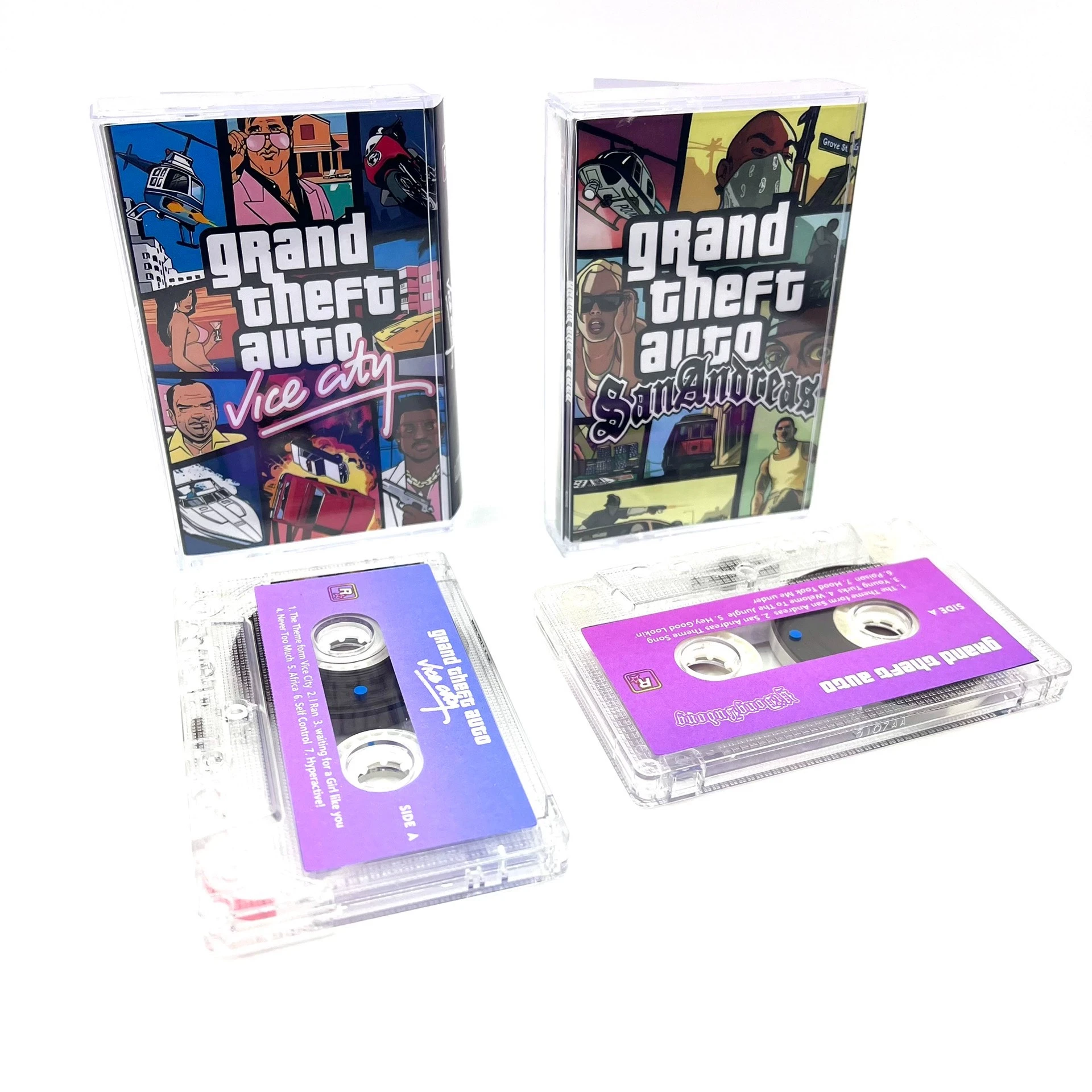 

Game GTA San Andreas Young Maylay Music Tape Vice City OST Album 2pcs Cassette Cosplay Recorder Walkman Car Soundtracks Box Gift