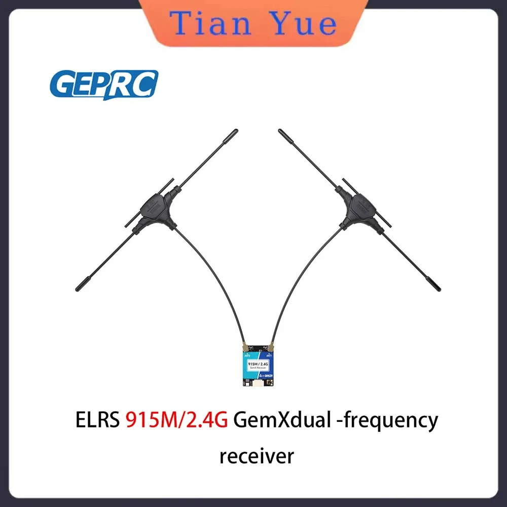 

Приемник GEPRC ELRS GemX Gemini 915M 2,4G 25-1000 Гц Скорость освежения 5 В Напряжение 100 МВт Возвратная мощность Ipex1 Антенна для RC FPV Drone