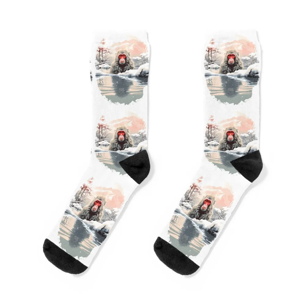 

Japanese macaque Snow monkey Socks Novelties tennis Toe sports gym Women's Socks Men's