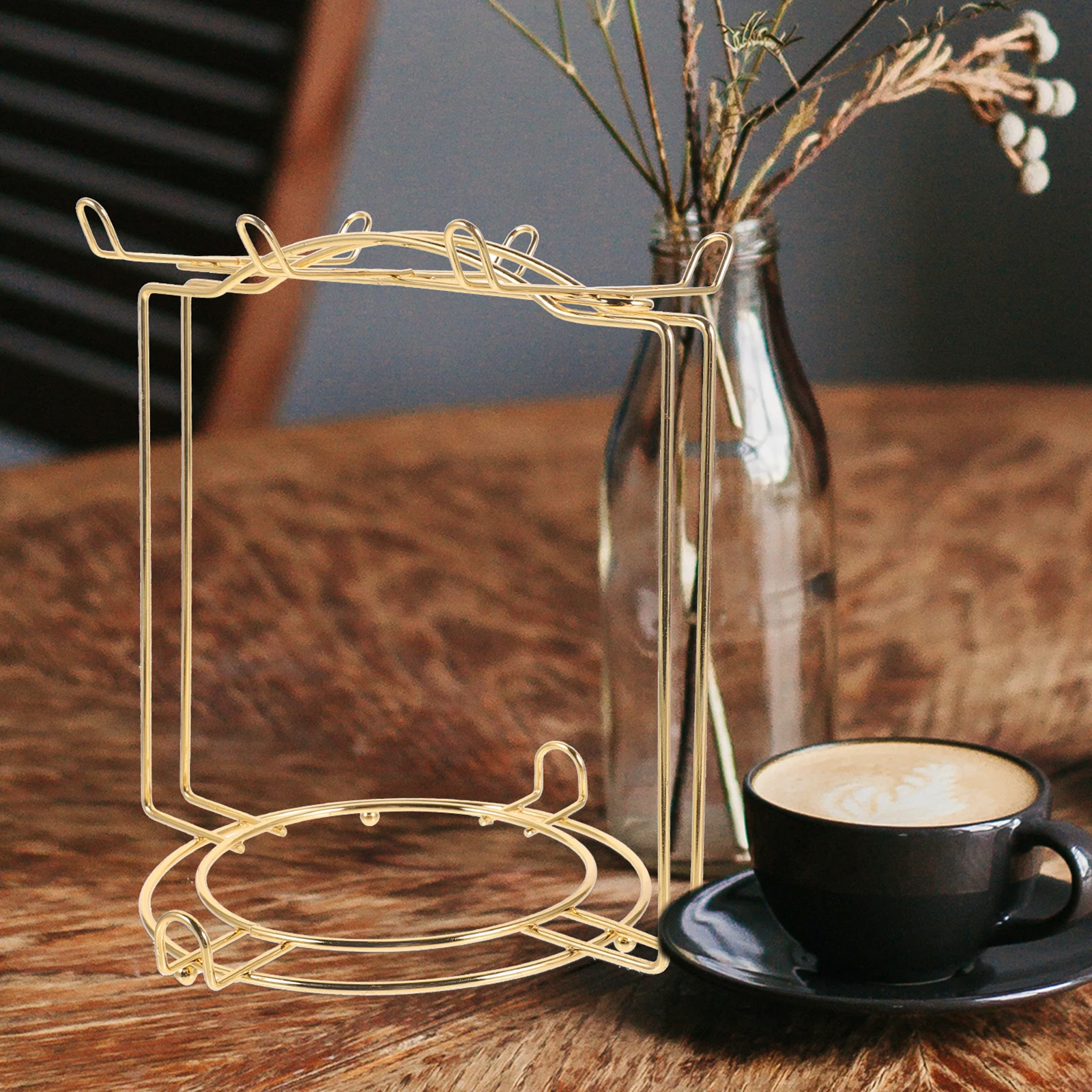 Rak Cangkir Kopi Stainless Steel, Tempat Mug, Rak Dapur, Rak Meja, Organizer Piring, Rak Penyimpanan Cangkir, Rak Pengering