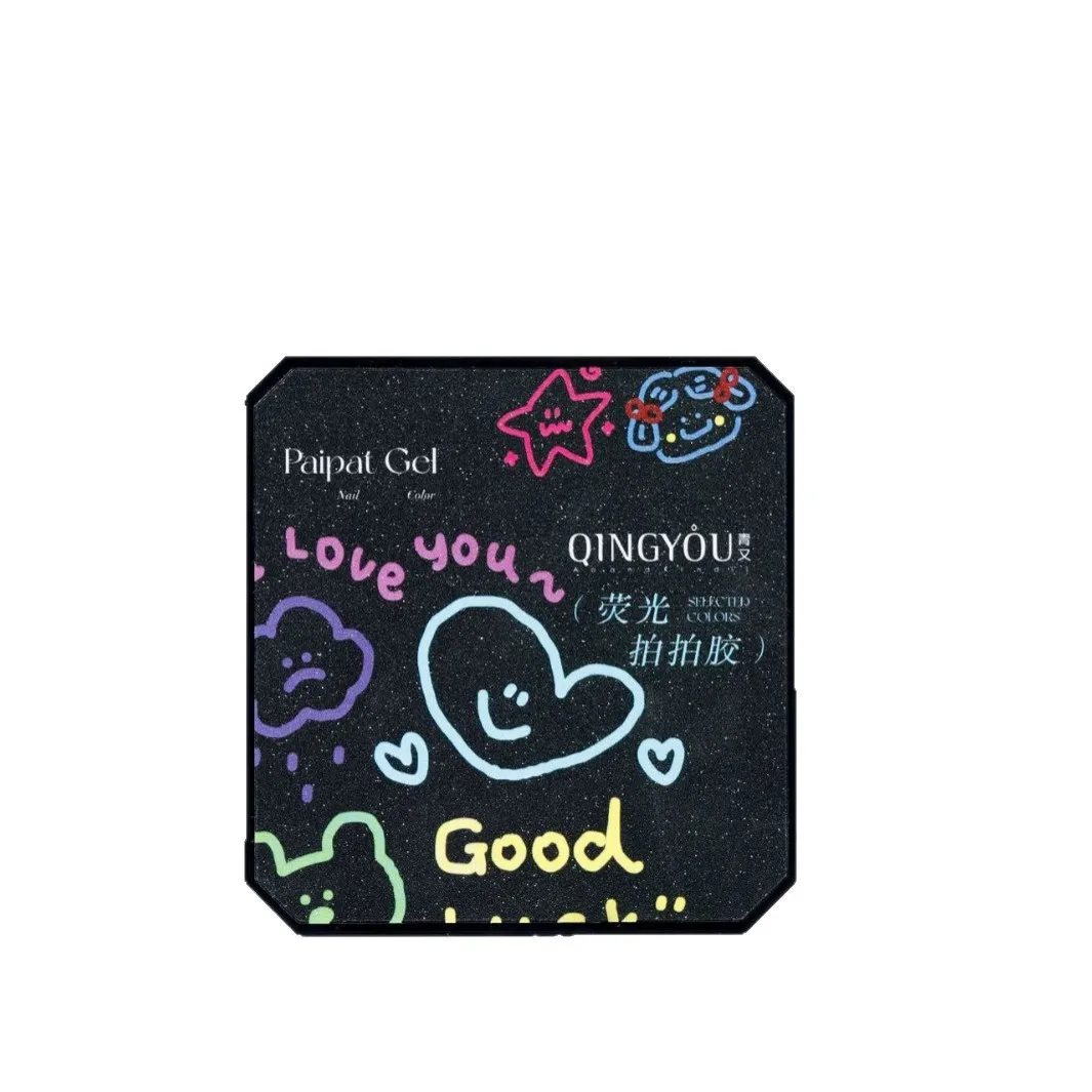 Neue 12-Gitter Fluoreszierende Pat Nagel Feste Gel Nagellack Schnelle Gradienten Malerei Gel Feste Ölgemälde Gel DIY Nail art Maniküre