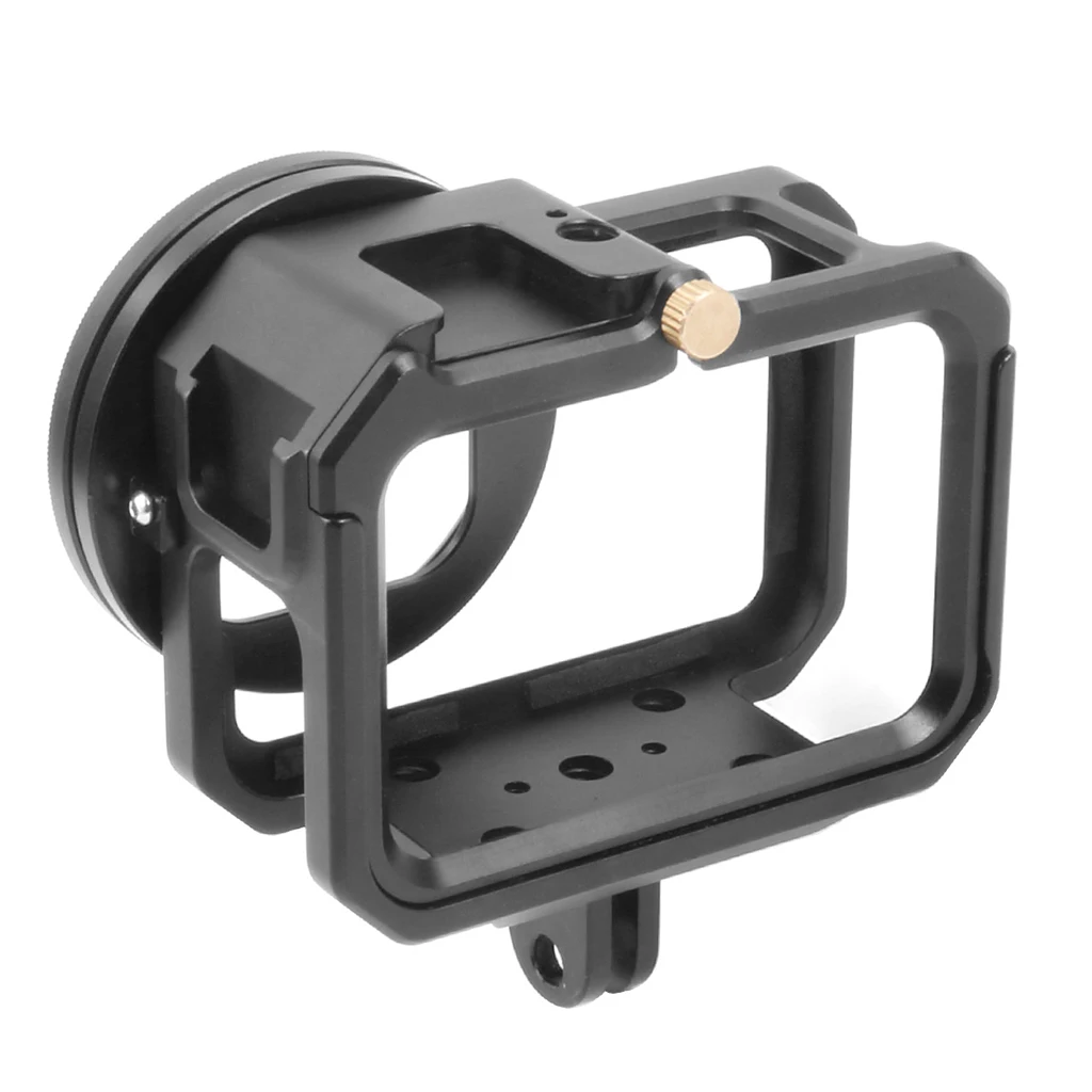 Aluminium gehäuse für Gopro Hero 13 12 11 10 schwarzer Kamera käfig Rig Schutz gehäuse rahmen Form montierter Kalt schuh 52mm Filter halterung – Detail 21