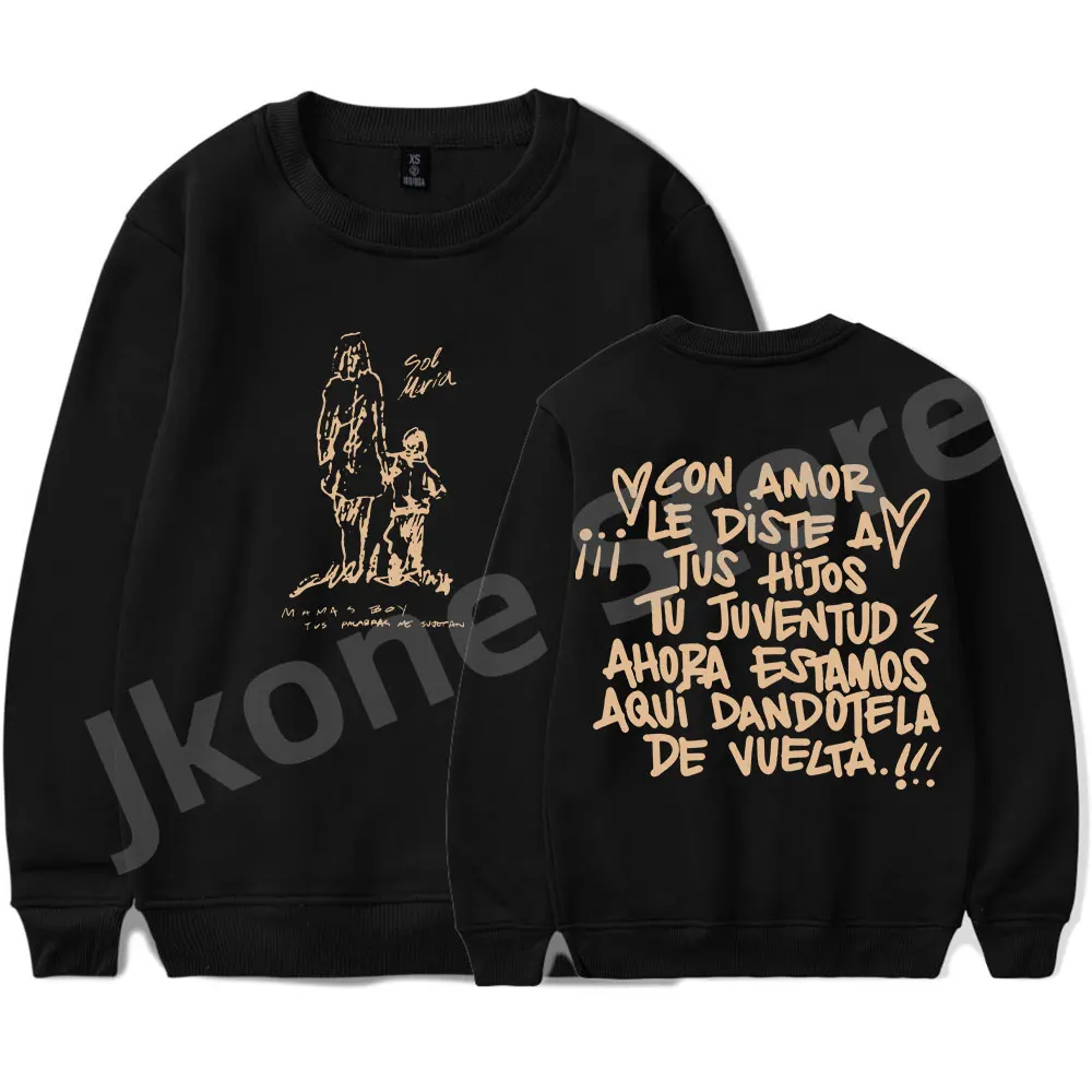 

Eladio Carrion Mama's Boy Crewneck Sweatshirts Set Sol Maria Tour Merch Women Men Fashion Casual Long Sleeve